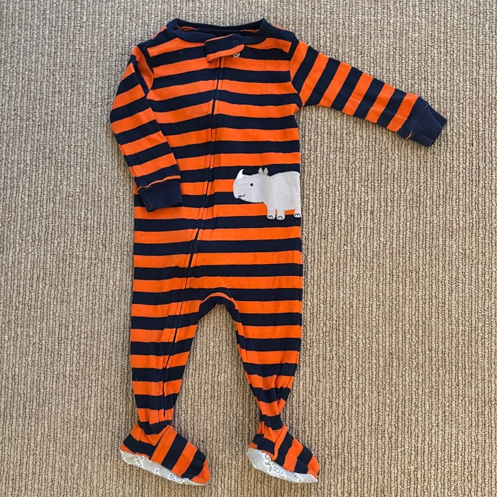 Simple Joys Striped Onesie with feet